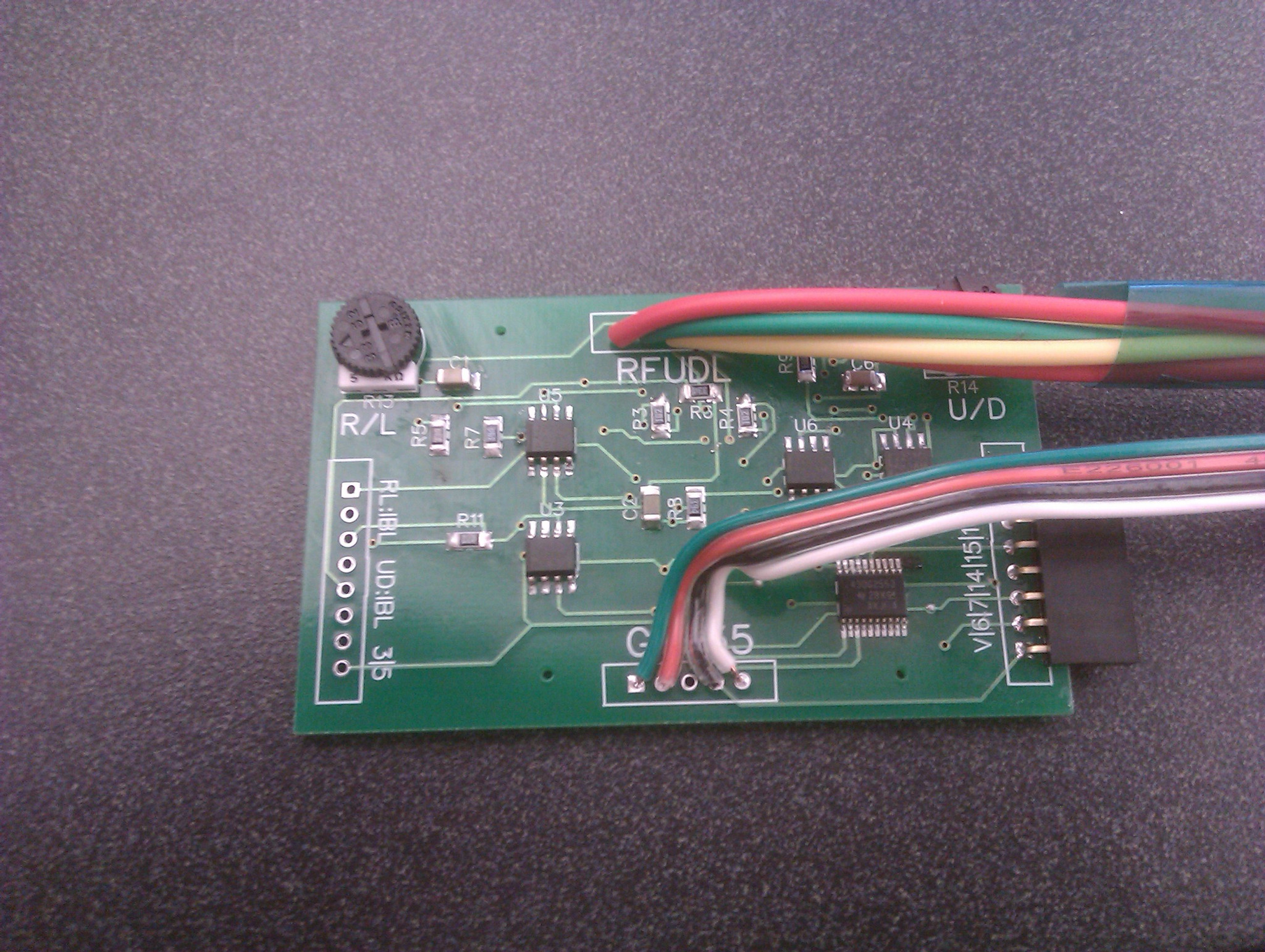 Finished PCB for the Electrooculogram